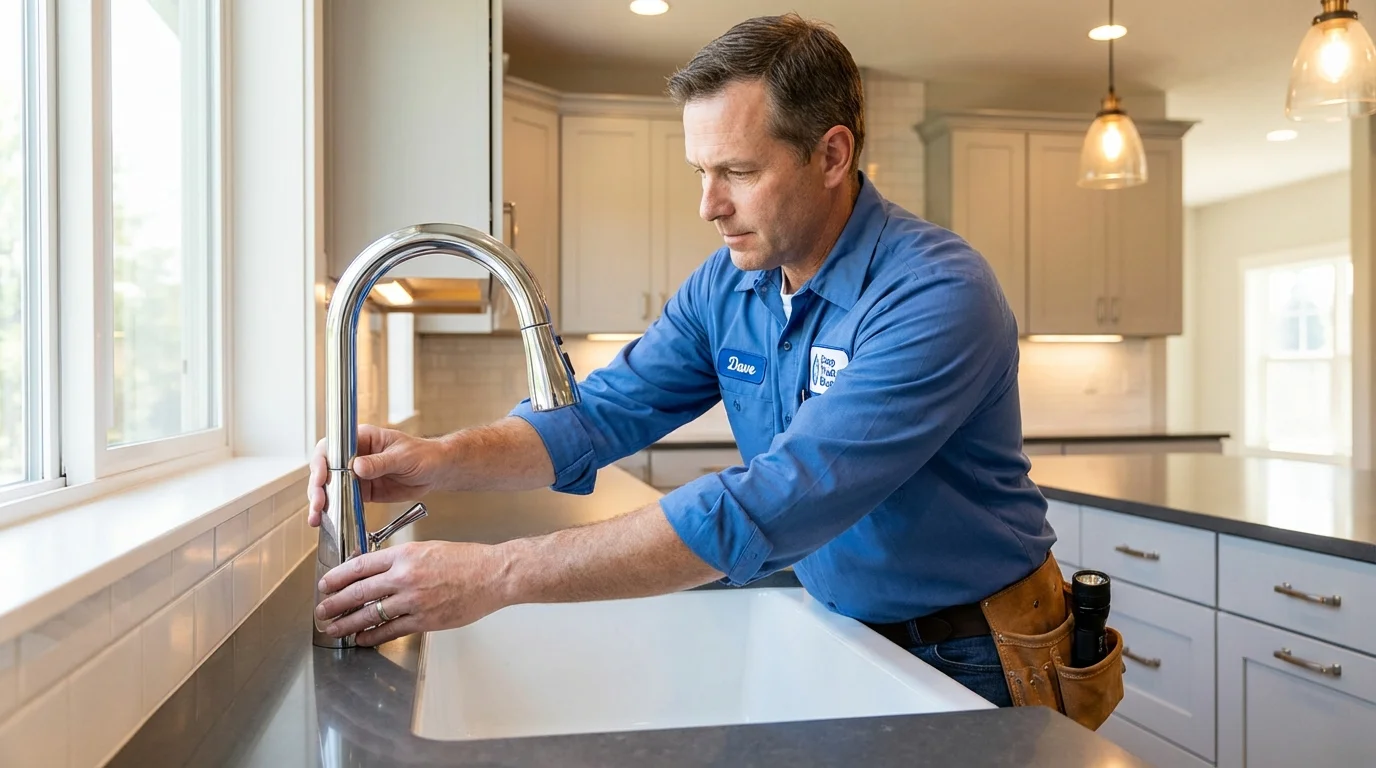 Kitchen faucet installation by Johns Plumbing LLC in New Baltimore